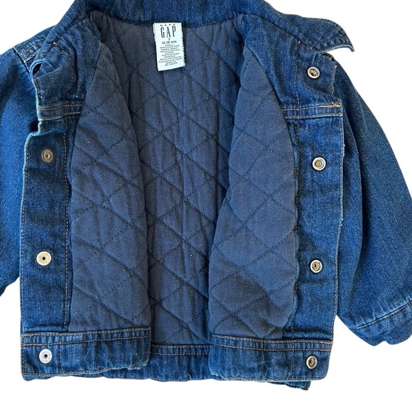 BABY GAP 12-18 Months Heavy Denim Jean Jacket Farm Sheep - Picture 2 of 8